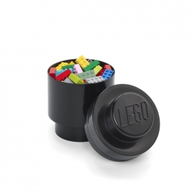 Lego, Okrągły pojemnik klocek Brick 1 - Czarny (40301733)